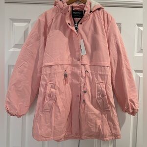 Women's Winter
Waterproof Warm Puffer Jacket
Parka Coat With Hood Pink Size XL
